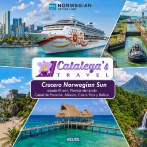 Crucero de 11 días en el Norwegian Sun Canal de Panamá, México, Costa Rica y Belice